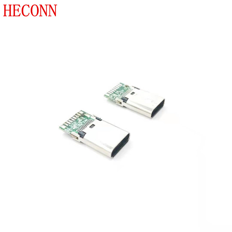 USB-Type-CM/夾板0.8拉伸款/C1=10NF R2=5.1K/彎端/15卡勾